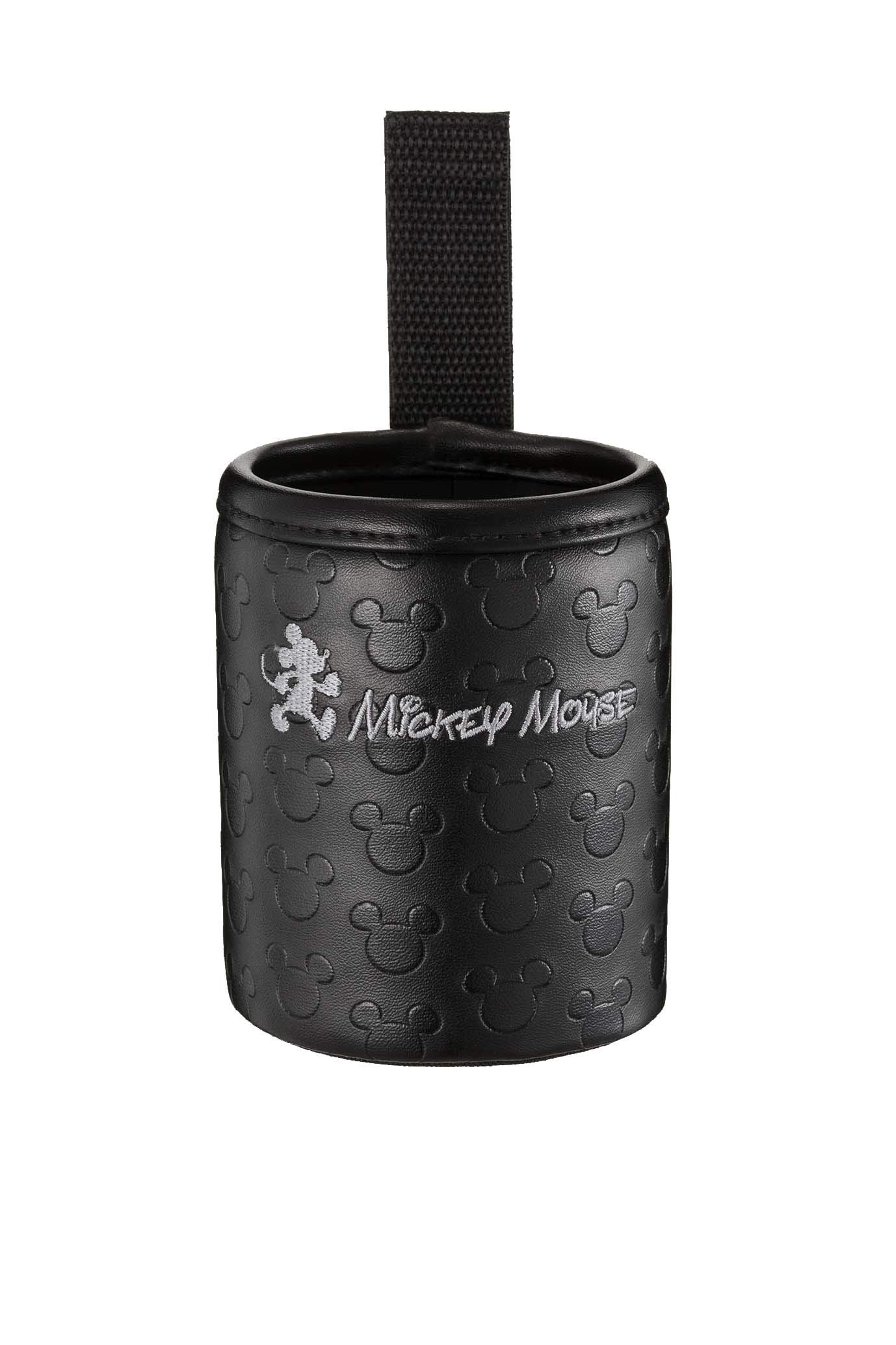 

Napolex Car Storage Disney Mickey Mouse Black Includes Belt and Adhesive Easy Adjustable NAPOLEX Pocket, Hang-On Cup, Design, Leather-Look, Sheet,