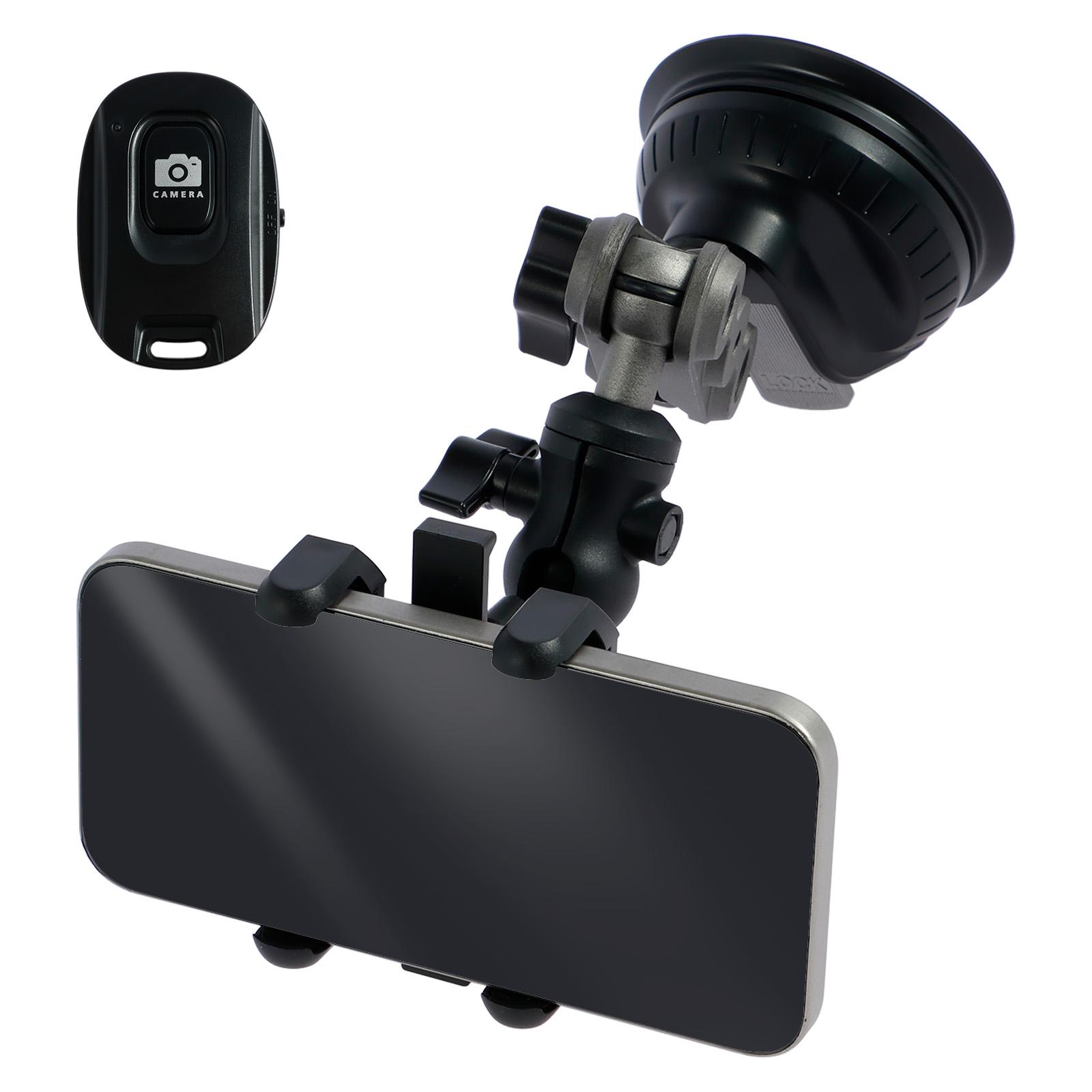 

Car Phone Holder 360° Rotating Suction Cup Car Phone Mount with Telescopic Arm Universal Cell Phone Bracket Stable Dash Phone чорний