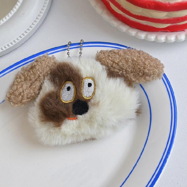 Playful Plush Dog Brooch Pin Stylish Bag Pendant Statement Hanging Ornament Plush Texture for Casual or Formal Event