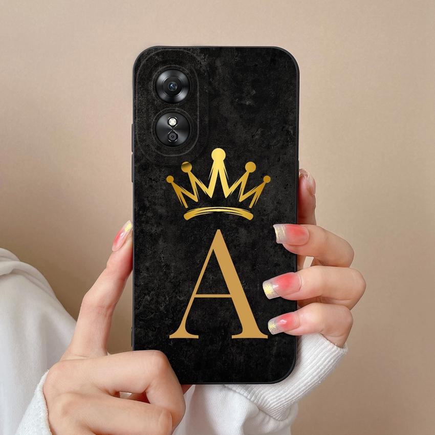 

Модний чохол для телефону з щасливими літерами для Oppo A17 A17K A16K A1 A3S AX5 A11K Рідкий силікон Новий покращений пилозахисний захисний чохол для корпусу Oppo OPPO A17K