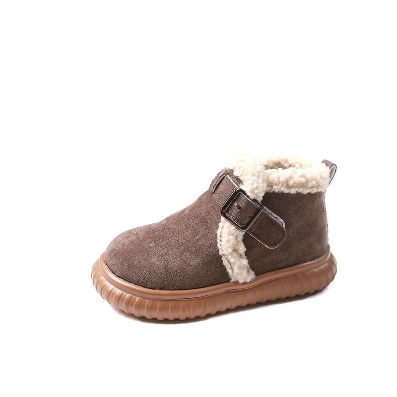 New Winter Children's Boots Soft Fluffy Girl Snow Boots Thick Bottom Plush Kids Fashion Ankle Cotton Boots Non-slip Versatile