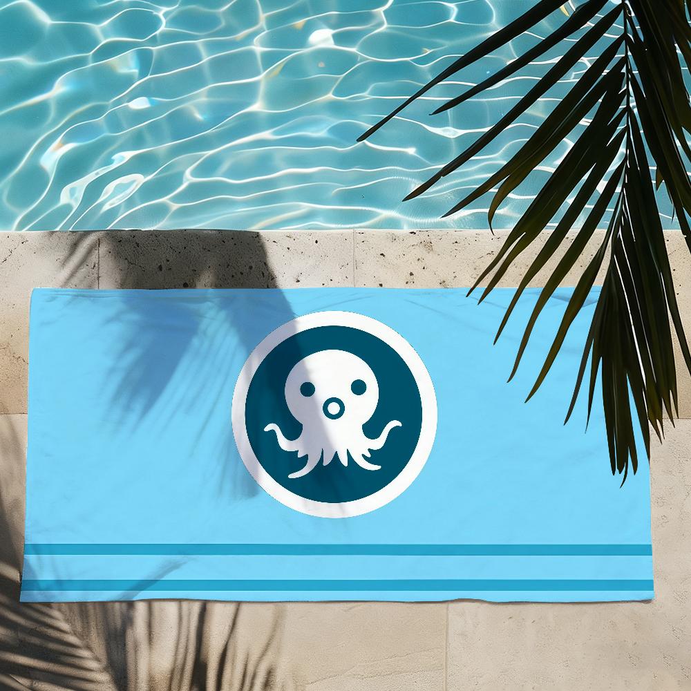 Blaues O-Octonauts Logo Handtuch Schnelltrocknende Strandhandtücher Sind Geeignet Für Schwimmbäder Camping Yoga Und Das Fitnessstudio