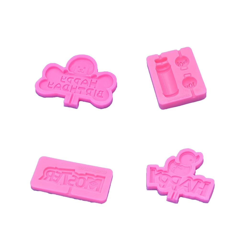 Silicone Chocolate Moulds Happy Birthday Shape Chocolate Candy Molds Baking Tools Non-stick Silicone Material for Baking