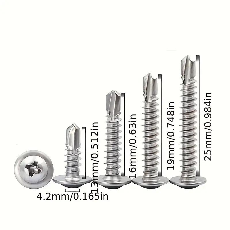 100pcs Stainless Steel Round Head With Middle Self Tapping Screws Cross Plate Head Screws With Pad For Warsaw Drill Tail Dovetai