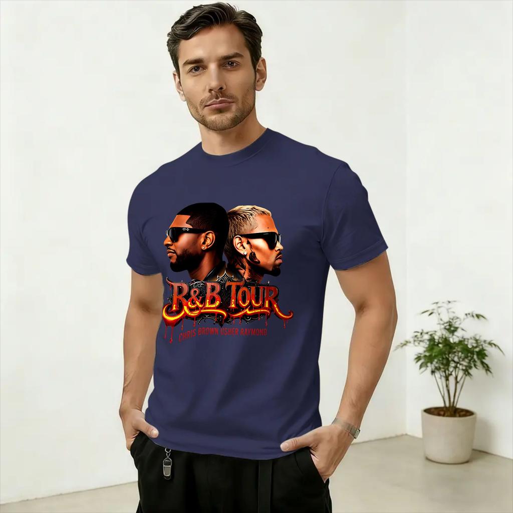 Raymond Brown RB Tour 2026 Concert T Shirt Summer T Shirts Unisex 100 Cotton Crew Neck Plus Size Clothing Short Sleeve Tshirt