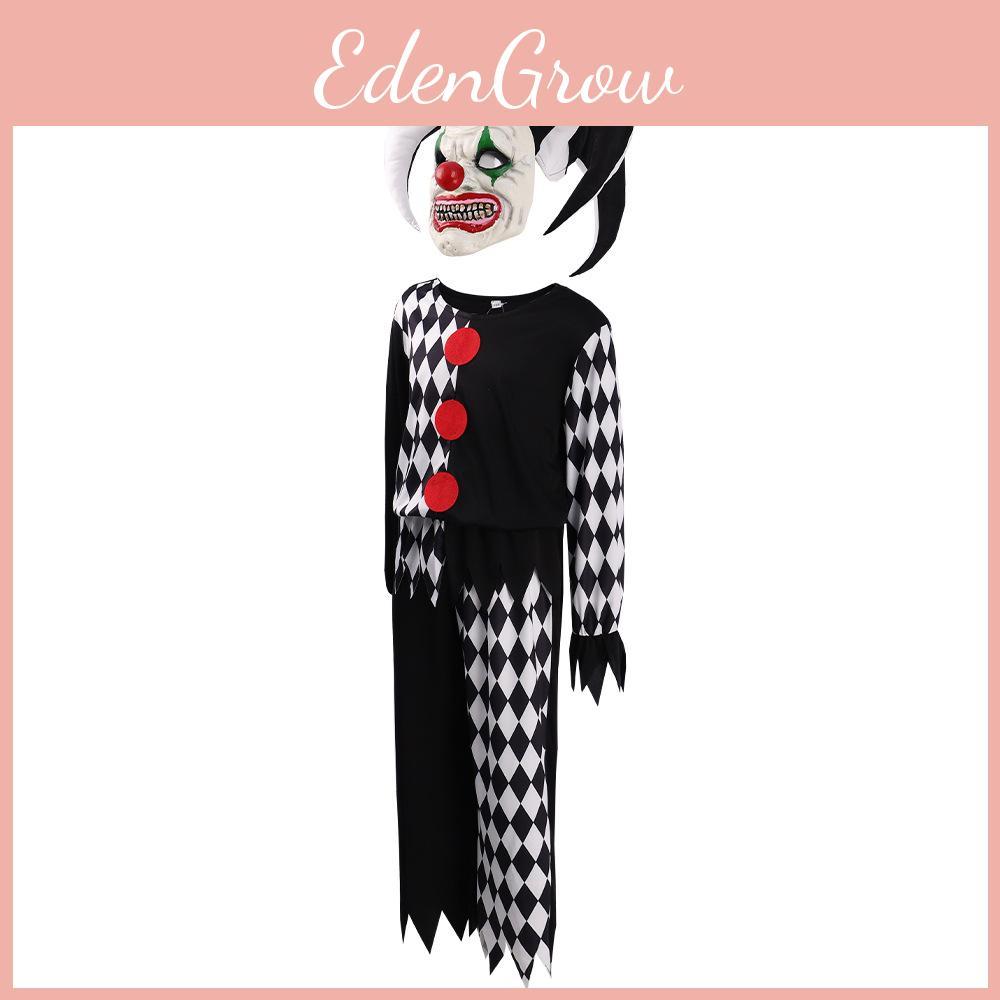 Clown Cosplay Costume Mask Role Play Halloween Events Stage Gift Performance