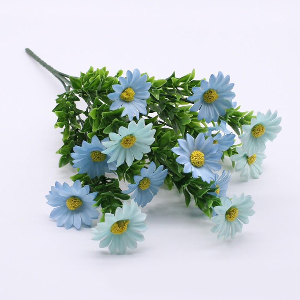 15 Heads Artificial Flowers Plastic Fake Plants Wedding Garden In/Outdoor Decor