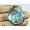 34X42X05MM Natural Purple Spectrolite Labradorite Pear Cabochon Gemstone G-30