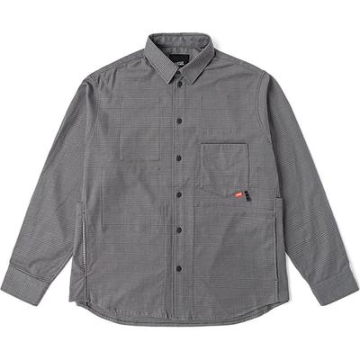 Comfortable Solid Color Polo Long Sleeve Shirt Men Shirts Dark-Gray VN000KF24OX