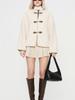 Winter Women's Thick Faux Fur Buckle Crew Neck Long Sleeve Short Cardigan Fashion Chic Coat