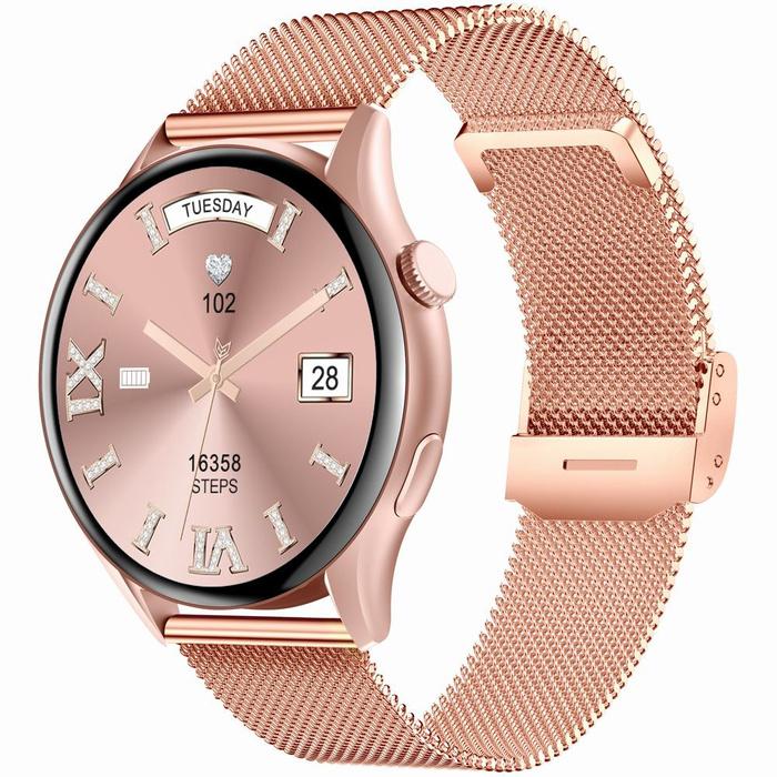 Smartwatch Damski Gravity Gt11-6 - Amoled, Dodatkowy Pasek (Sg044F)