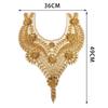 Leichter Luxus Gold Rundhals Spitze Perle Pailletten Blume Kragen Stoffaufkleber Schwerindustrie Besticktes Kleid Bühnenkostüm Dekoration