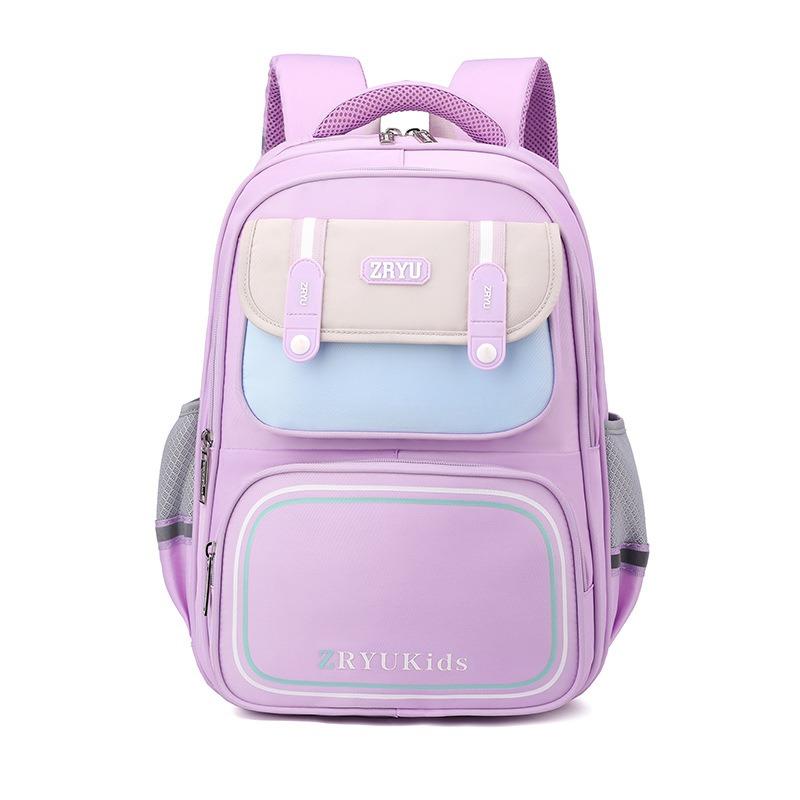 

2025 Новые детские школьные сумки для девочек и мальчиков, модные сумки для защиты позвоночника Macaron, рюкзаки для школьников 3-6 классов, снижающие нагрузку на подростков фиолетовый