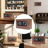 TOPINCN Flip Clock, Retro Desktop Ornament, Flip Clock, 24-Hour Display, Wooden Table Clock