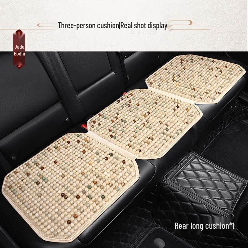 Universal Ventilated Car Seat Cushion with Cool Wood Beads, Breathable for All Seasons