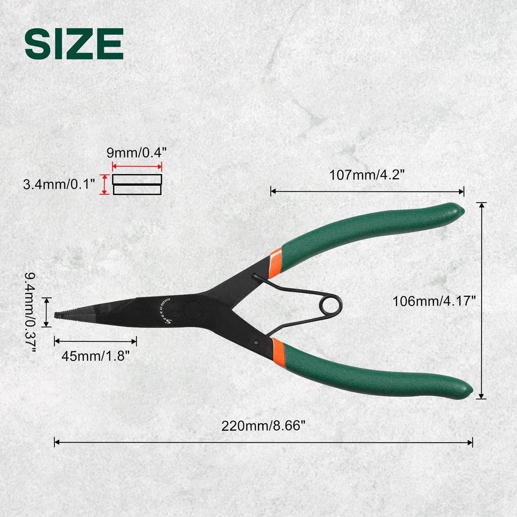 SPEEDWOX Axle Lock Ring Snap Ring Circlip Straight Lock Specialized Total Length Precision Professional Tool Pliers, Retainer, Pliers, Pliers, Tip,