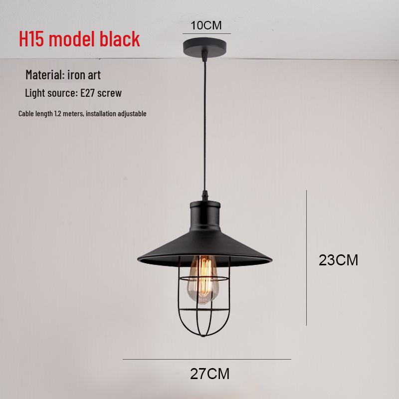 Retro Industrial Pendant Light - Nordic Style for Dining and Office Spaces