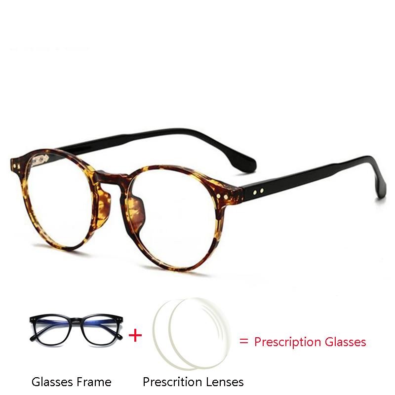 Rice Nails Round Frame Anti-blue Light Computer Optical Glasses Women Men TR90 Multifocal Progressive Prescription Eyeglasses