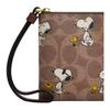 Coach X Peanuts Collaboration 16 Pattern Print Design Coated Canvas Clutch Bag Small Women Clutch Brown Multicolor CBS82-IMY3O