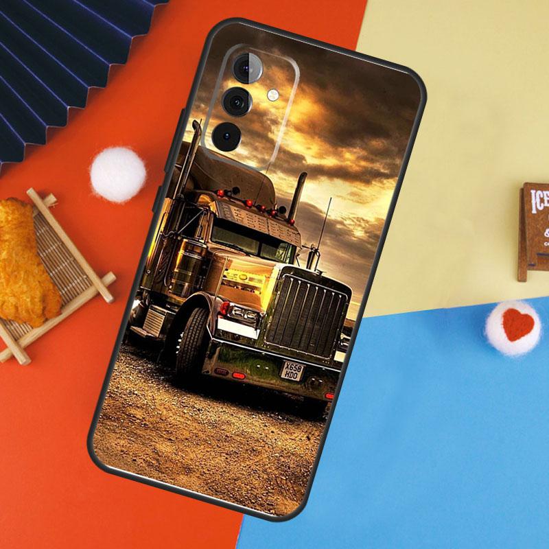 Cool Heavy Truck Car Case For Samsung Galaxy A17 A35 A55 A06 A16 A26 A36 A56 A53 A32 A52 A33 A13 A14 A34 A54 A15