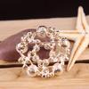 Fashion Popular Handmade Crystal Large Pearl Wreath Brooch Brooch Women's Accessories Exquisite Hypoallergenic Luxury Enamel Brooch Long-Lasting Color