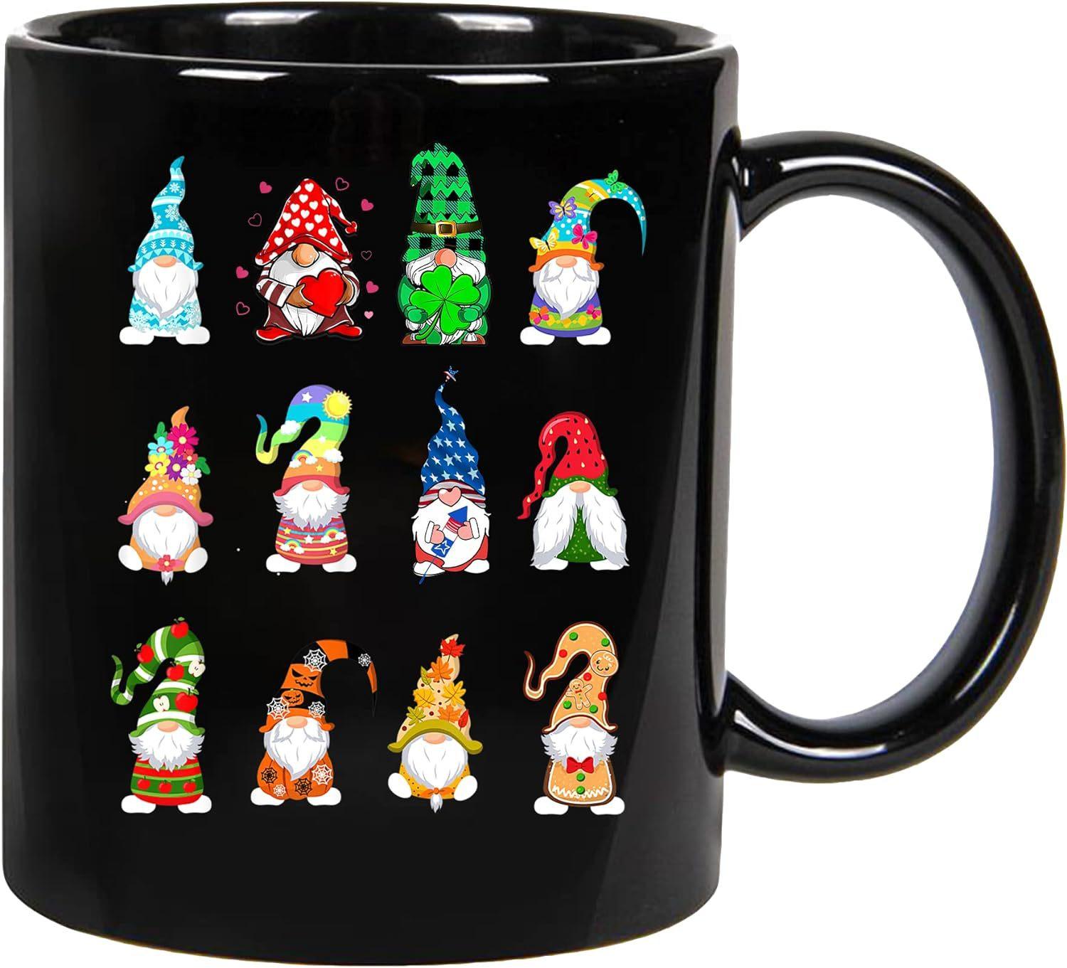 

Гномы Керамическая Кружка для Кофе Кружка для Чая Гном Рождество День Святого Валентина День Благодарения Фестиваль Куколд 301-400ml чёрный