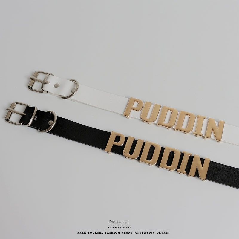 Cool European and American Punk Metal Letter Collar Y2g Millennium Sexy Clavicle Chain Choker Necklace Neck Accessories Tide