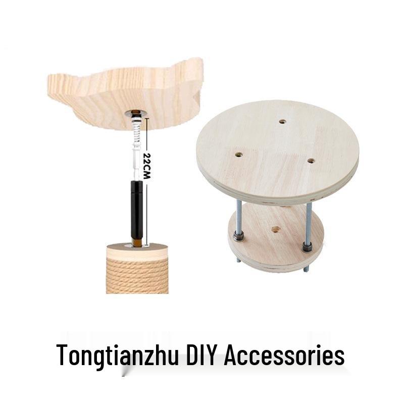 DIY Cat Tree Accessories: Solid Wood Sisal Rope Scratching Post & Cat Bed Replacement Multilayer Oak Board (1.5cm Thick)