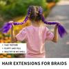 26Inch Synthetic Colored Braiding Hair Long Straight Ponytail Colorful Braiding Ponytail Hair Extensions Hair Accessories