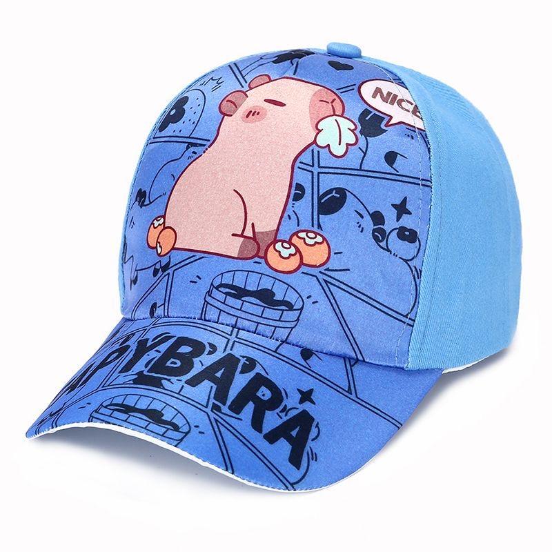 Gorąca Wyprzedaż Dziecięca Czapka z Nadrukiem Kapibary Kreskówkowa Czapka dla Chłopców Dziewczynek Outdoorowa Osłona Przeciwsłoneczna Urocza Czapka Kapibara Urocza Dziecięca Czapka Baseballowa