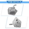 Engine Oil Cooler Kit Compatible for Honda Civic HR-V, Durable Aluminum Alloy Silver Tone Transmission Oil Cooler with O-rings Seal