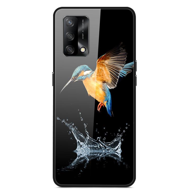 For OPPO A74 4G Case Tempered Glass Hard Phone Case Luxury Case for OPPO A74 5G A 74 Protective Bumper Shockproof Funda Coque