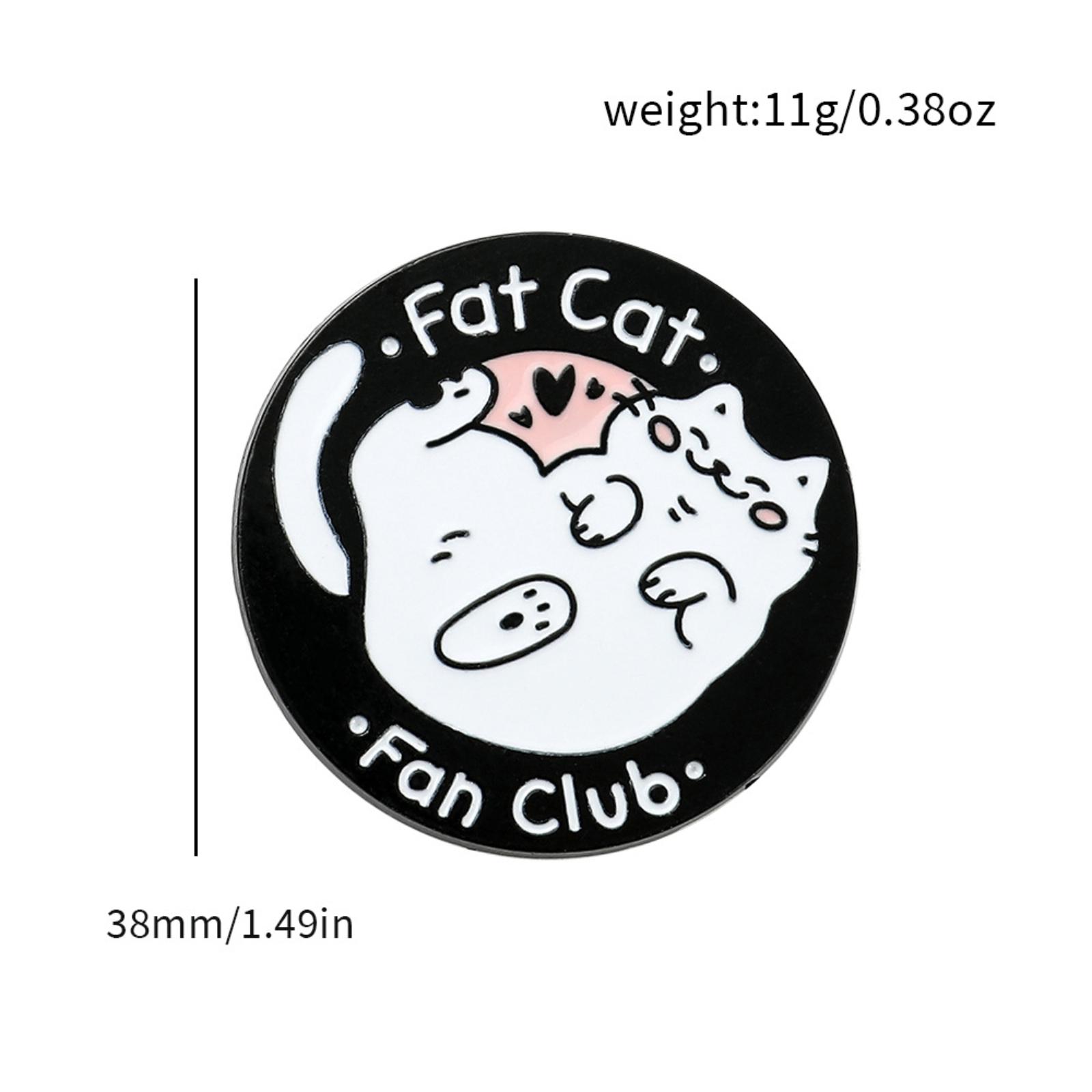 

Cartoon-inspired Cute Brooch Personalised BOY Lettering CATSA Enamel Badge One Size білий