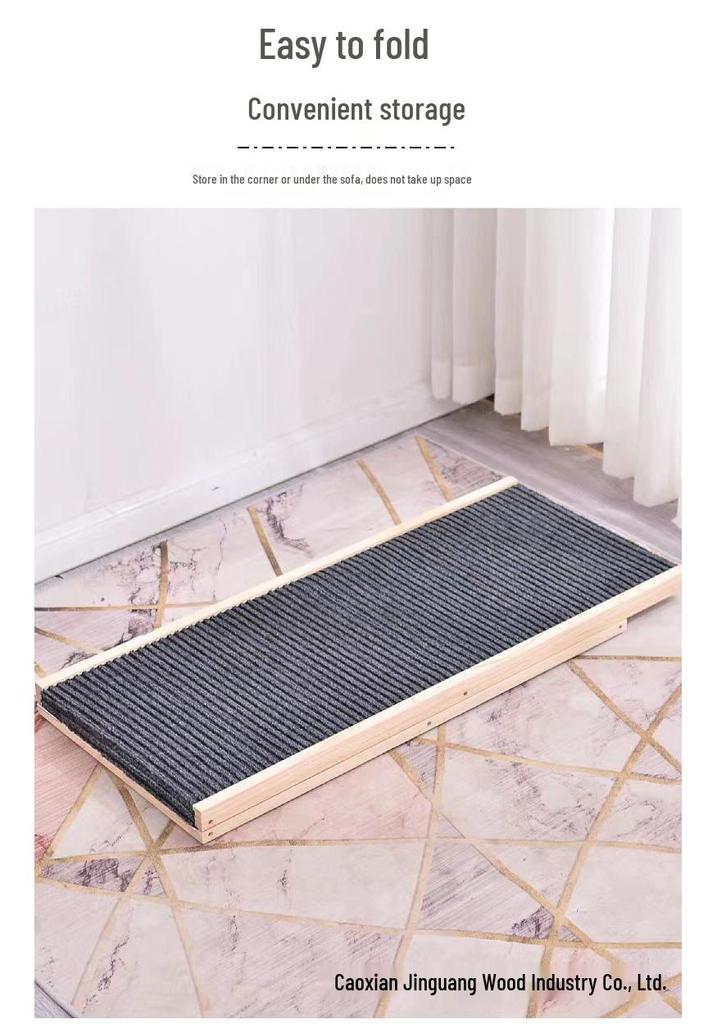 Haustierrampe aus Massivholz: Faltbare, rutschfeste Treppe für Hunde - Ideal zum Klettern auf Sofas und Betten