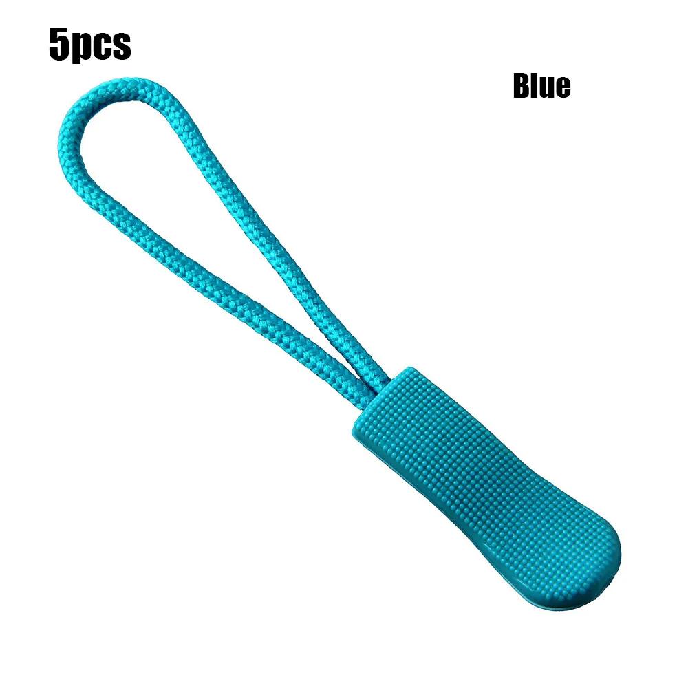 5Pcs Zipper Pull Puller End Fit Rope Tag Fixer Zip Cord Tab Replacement Clip Broken Buckle for Travel Bag Suitcase Tent