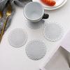 Hollow PVC Bronzing Coaster Table Mat For Coffee Tables Tableware Cup Pads Christmas Decoration Kitchen Accessories