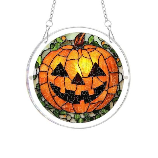 Halloween Acrylic Puzzle Suncatcher Window Hanging7.87 Inch Sun Catcher Window Decoration Ornament Ideal