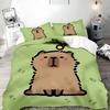 Cute Cartoon Capybara Duvet Pillowcase Bedding Set Adult Boy Girl Bedroom Decoration Children Gift Single Double Large Size