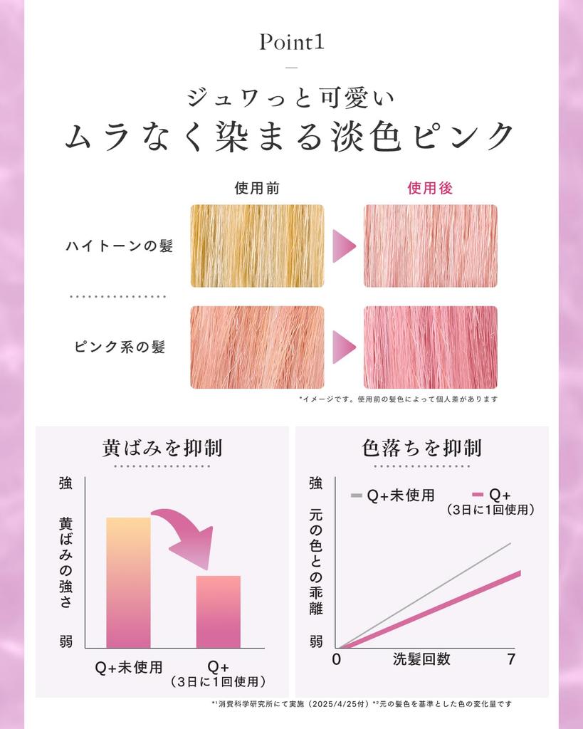 Qualitas Contact Pink Shampoo 300ml Damage Care Double Repair Amino Acid Shampoo Color Shampoo Q+ [Close Charge]