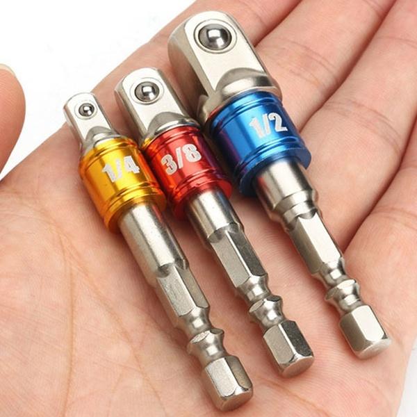 

3 шт. квадратная гайка-отвертка, ударная дрель, удлинитель, адаптер, торцовый гаечный ключ белый