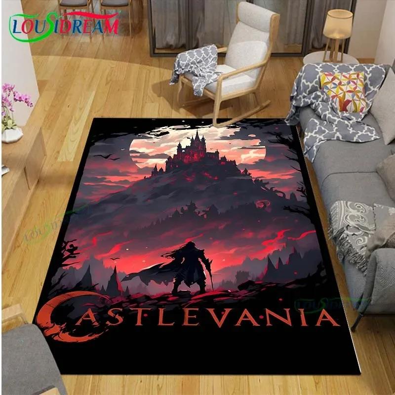 2025 Game 3D C-Castlevania Dracula Carpet Living Room Bedroom Bedside Mat Fashion Floor Mat Area Rug Door Mat Bedroom Decoration