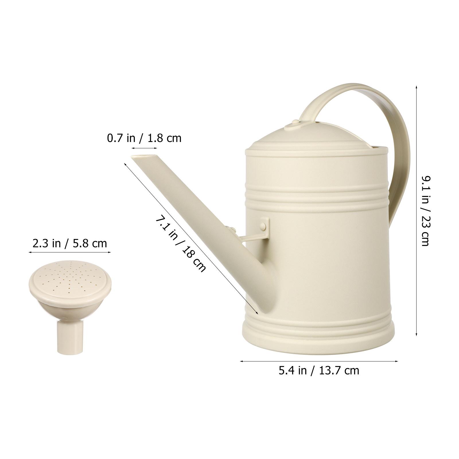 

2.5 Liter Extra Large Plastic Watering Pot with Comfort Grip Handle for Flower Gardening Lawn Care Water Sprinkler Can білий