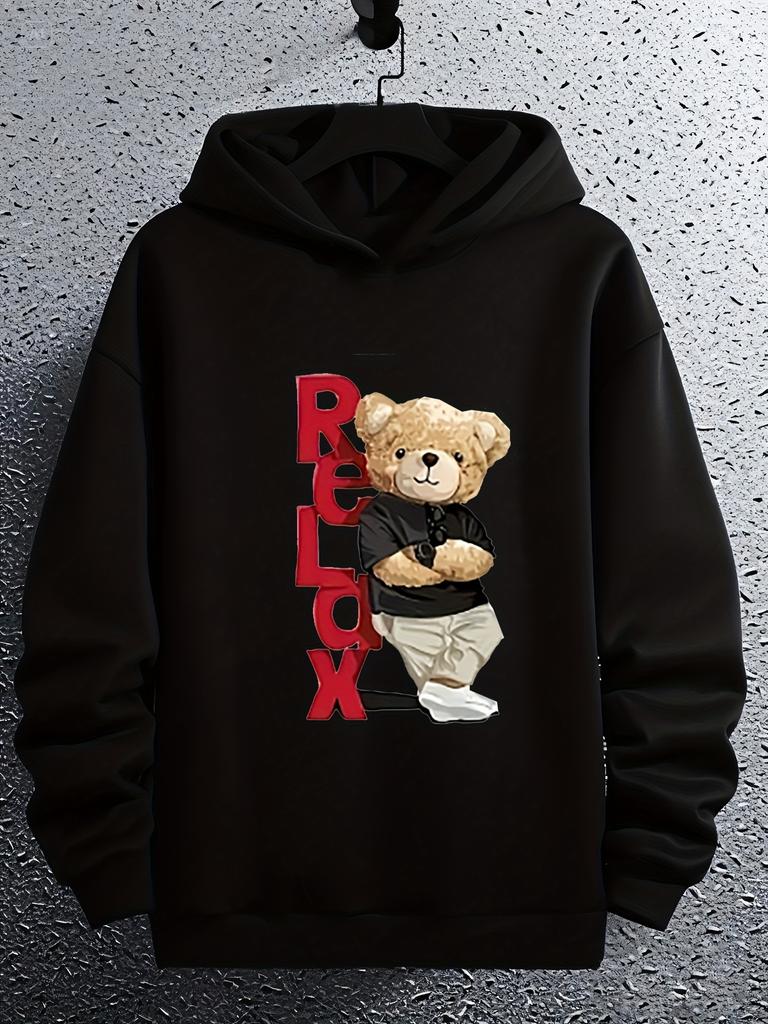 Bear Pattern Casual Fashion Hoodie