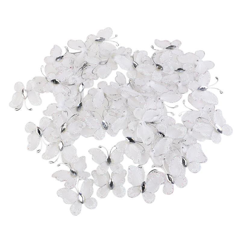 Butterflies Decorations For Tinsel Crafts Wire Butterfly Decor Butterfly Glitter Wedding Decorative Removable