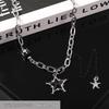 Black Star Tassel Starfish Stitch Necklace - Unisex Hip Hop Sweater Chain