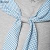 ZANZEA Women Casual Plaid Splice Round Neck Summer Short Sleeve Dress