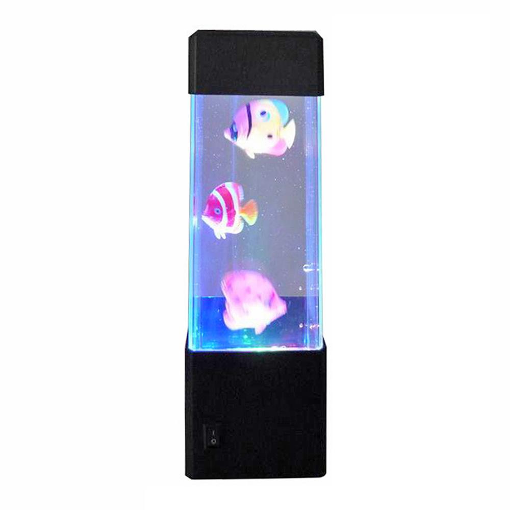 

Creative Jellyfish Light LED Aquarium Night Light Colorful LED Fish Tank Aquarium Lamp Battery USB Power Bedside Lamp Home Decor