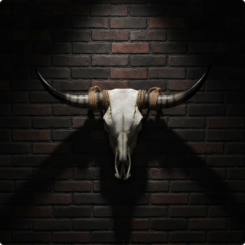 Southwestern Bull Skull Wall Decor Resin Hanging Farmhouse Boho