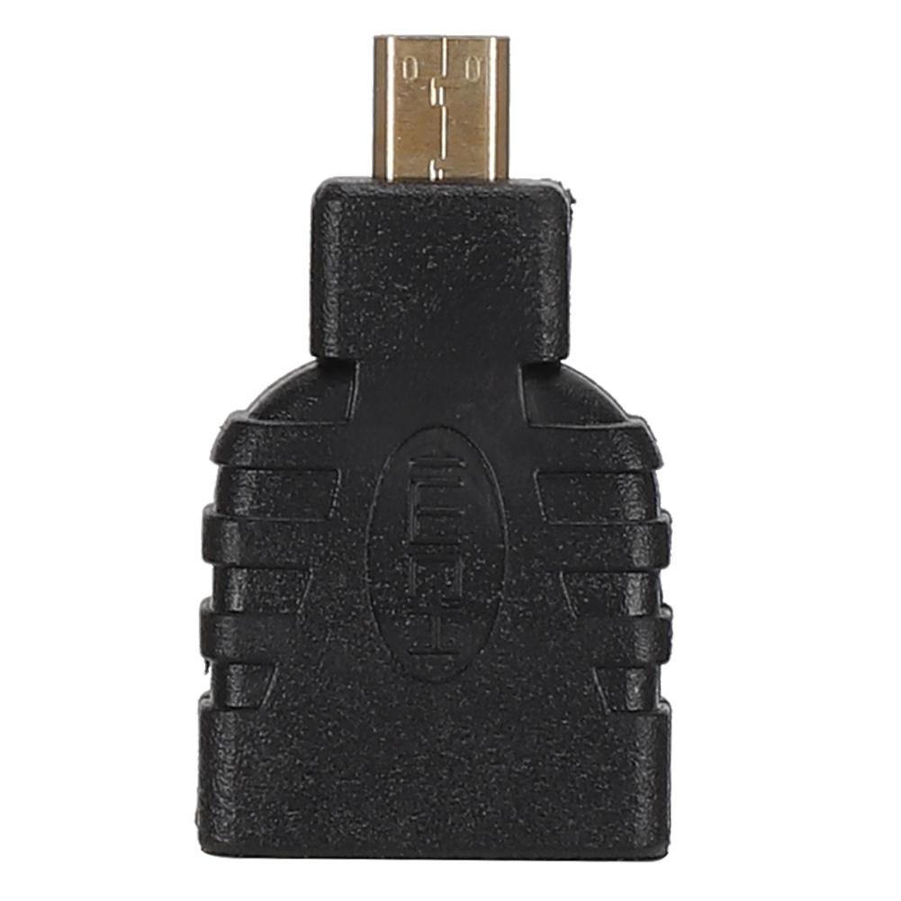 10 Pcs Black ABS Micro HDMI to HDMI Adapter Connector Support 1080P for Raspberry Pi 4B