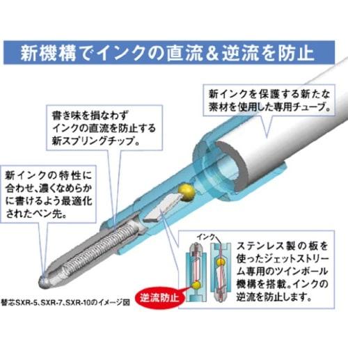 Mitsubishi Pencil Multi-Function Pen Jet Stream 3&1 0.7 Transparent Easy To Write MSXE460007.T